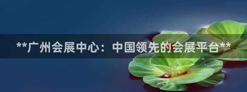 果博是怎么登录的：**广州会展中心：中国领先的会展平台**