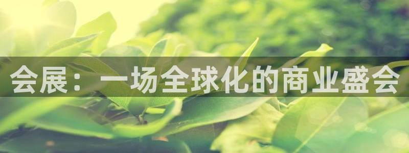 果博平台电话：会展：一场全球化的商业盛会